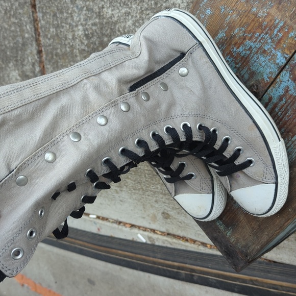 Converse All Star Chuck Taylor Knee High Sneaker Boots Gray Women's Size… - Picture 3 of 8